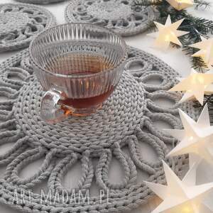 Prezent KOMPLET SZNURKOWYCH PODKŁADEK, podkładki na stół
