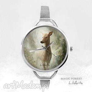 ręcznie wykonane zegarki zegarek - sarna - magic forest