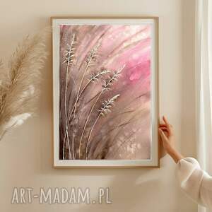 Plakat. Akwarela, trawa, sztuka, plakaty, łąka