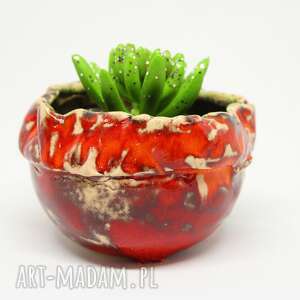 ręcznie zrobione ceramika ceramiczna doniczka. Handmade ozdoba prezent