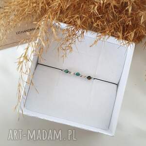 wodnik bransoletka dla znaku zodiaku, kamienie naturalne, chryzokola, turkus