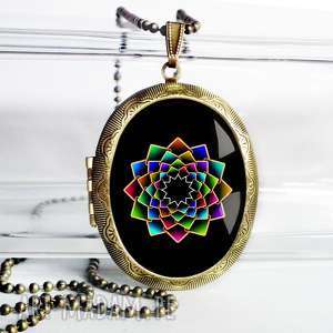 handmade naszyjniki black mandala: unikatowy otwierany medalion