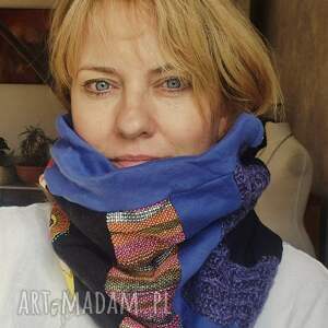 komin uszyty z różnych tkanin rozmiar uniwersalny oddałam łobuzowi serce