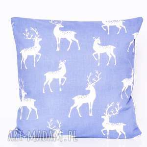 handmade poduszki poduszka pale navy deer 50x50cm