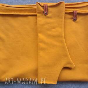 Komin i mitenki. Miodowo musztardowy. Zestaw. Handmade