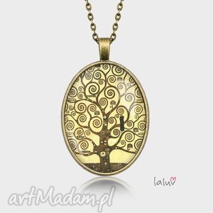 handmade naszyjniki medalion owalny tree of life