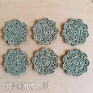 Podkładki pod kubki szałwia zestaw 6 sztuk