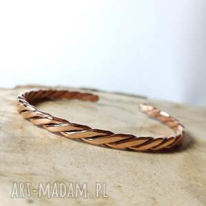 bransoletka miedziana regulowana skręcana biżuteria lecznicza