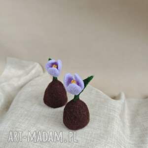 krokusowe na - zestaw 2, ocieplacze na jajka