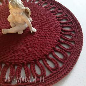 handmade podkładki podkładka - serwetka ze sznurka bawełnianego