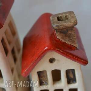 czerwone dachy - domki ceramiczne na tea - lighty - Smokfa ceramika