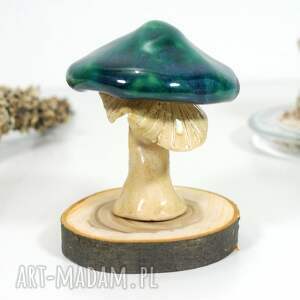 duży ceramiczny grzybek ceramiczne - dekoracja półki, roślin leśne dekoracje