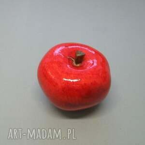 handmade ceramika jabłko dekoracyjne czerwone II