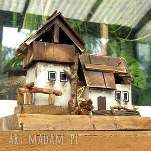 ręcznie wykonane dekoracje stodoła - drewniany domek dekoracyjny