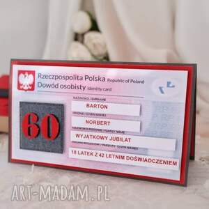 osobiste prezenty śmieszna kartka urodzinowa dla mężczyzny, 60