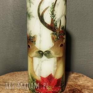 świeca dekoracyjna 18 cm dekoracje do domu boże narodzenie rękodzieło homemade