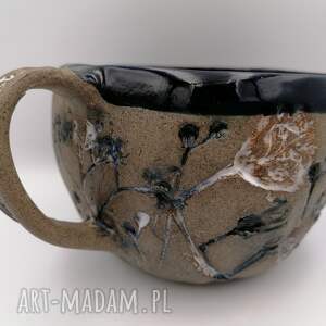 handmade ceramika duży kubek "chabrowe pole" 1