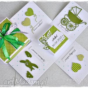 handmade scrapbooking kartki personalizowany box na chrzest