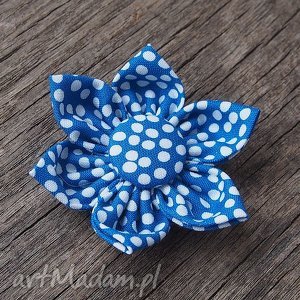 handmade ozdoby do włosów dots spinka do włosów kwiatek niebieski