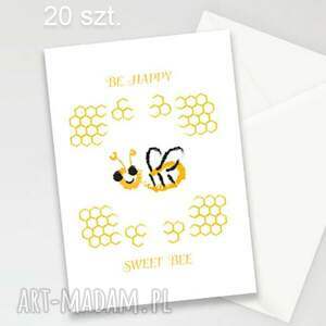 pszczółka kartki, kartki bez życzeń, podziękowania dla gości, zaproszenia, karnety - 20