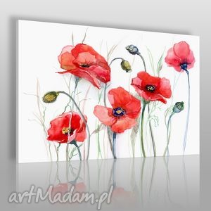 obraz na płótnie - maki kwiaty - 120x80 cm - VAKU DSGN obrazy