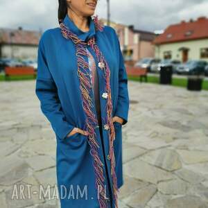 płaszcz outfit lana mare colorate capotte, sportowa elegancja, kardigan wdzianko