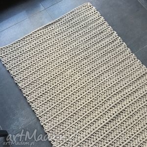 dywan, chodnik ze sznurka bawełnianego beżowy 30x90 cm