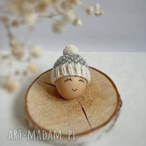 Czapeczka z pomponem na jajka wielkanocne - 1 szt, ozdoby