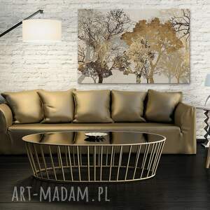 obraz na płótnie - drzewa brąz - 120x80 cm - VAKU DSGN dom obrazy