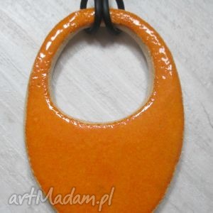 ręcznie zrobione naszyjniki mandarynkowy