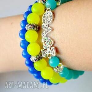 handmade bracelet by sis: neonowy żółty