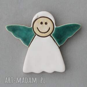 handmade magnesy aniołek - magnes ceramiczny