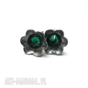 kwiatuszki - / emerald / - Katia i krokodyl biżuteria kolczyki