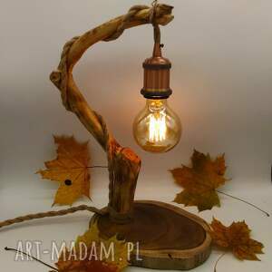 lampa z drewna handmade idealna na orginalny prezent, rękodzieło