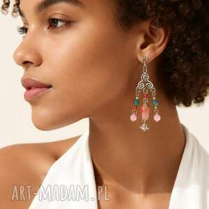 Klipsy leciutkie hipisowskie wiszące długie box z1, klip, fo