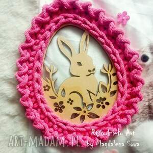 jajko ze sznurka, wielkanocne jajo na prezent, wielkanocna dekoracja