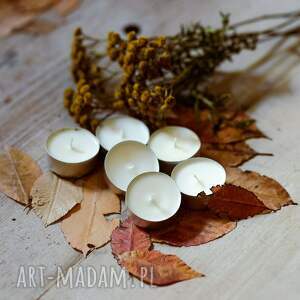 świeczniki jesienny zestaw sojowych podgrzewaczy tealightów świeca sojowa