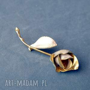 ręcznie zrobione broszki vintage broszka w starym stylu urocza róża prezent