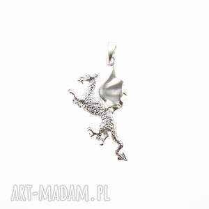 Prezent Wisiorek srebrny - Smok biały wawelski