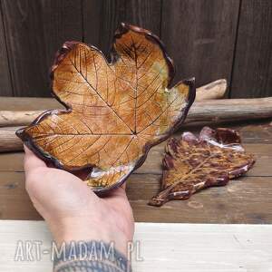 Prezent Komplet ceramicznych liści (c914) klon dąb liście las
