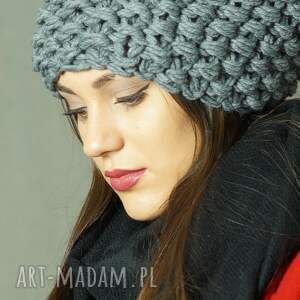 Czapka o grubym splocie - różne kolory, czapa, duża, obszerna