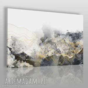 obraz na płótnie - abstrakcja fale - 120x80 cm - VAKU DSGN dom obrazy