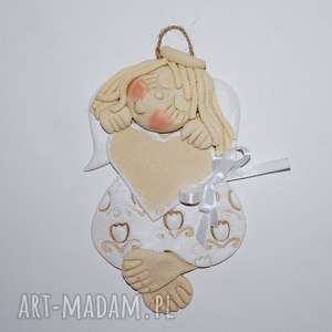 handmade pomysł na upominek świąteczny dla anielki - Aniołek z masy