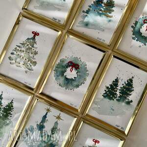 pomysł na upominek święta Świąteczne akwarele 10 x 15