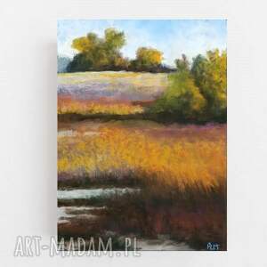 pejzaż - praca formatu 24/18 cm pastele suche