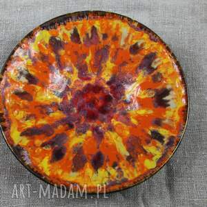 Upominki Słoneczna - ceramiczna patera, naczynie i świecznik handmade - art-Madam.pl