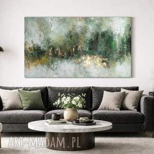 Obraz ręcznie malowany Abstrakcja XXL Struktura 3D Złocenia 70x100 cm