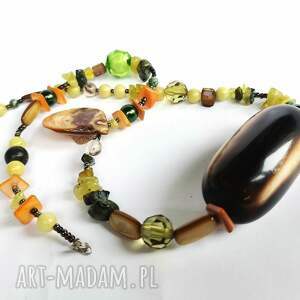 naszyjnik - wymię niejedno ma imie - kolorowy koraliki kamienie box g1 naszyj etno, bog