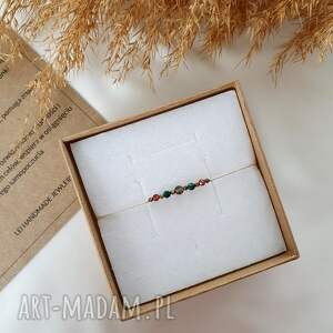 skorpion bransoletka dla znaku zodiaku, kamienie naturalne obsydian malachit