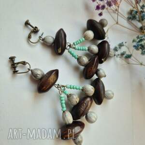 klipsy koraliki elementy naturalne dużej lekkie box x1, boh, fri nadio